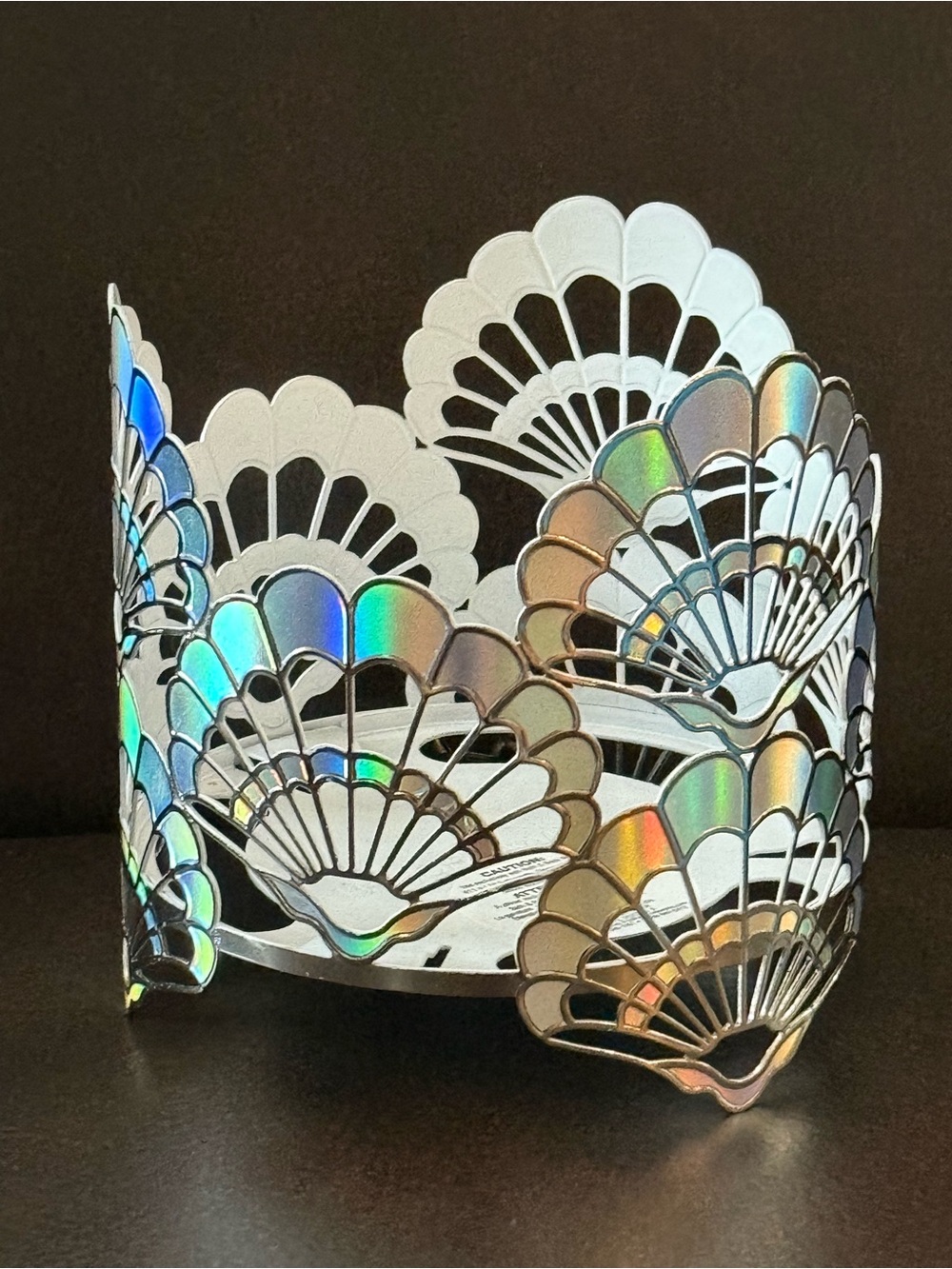 Bath & Body Works NWT Opalescent 3 -Wick Seashells Candle Holder